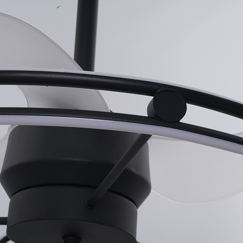 BL-7035 3 Pcs ABS Black Nordic Simple Design Electric Ceiling Fan With Light