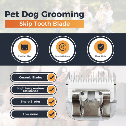 KBDS A Series 5 Skip Tooth Blades for Dog Grooming（1/4" - 6.4mm）