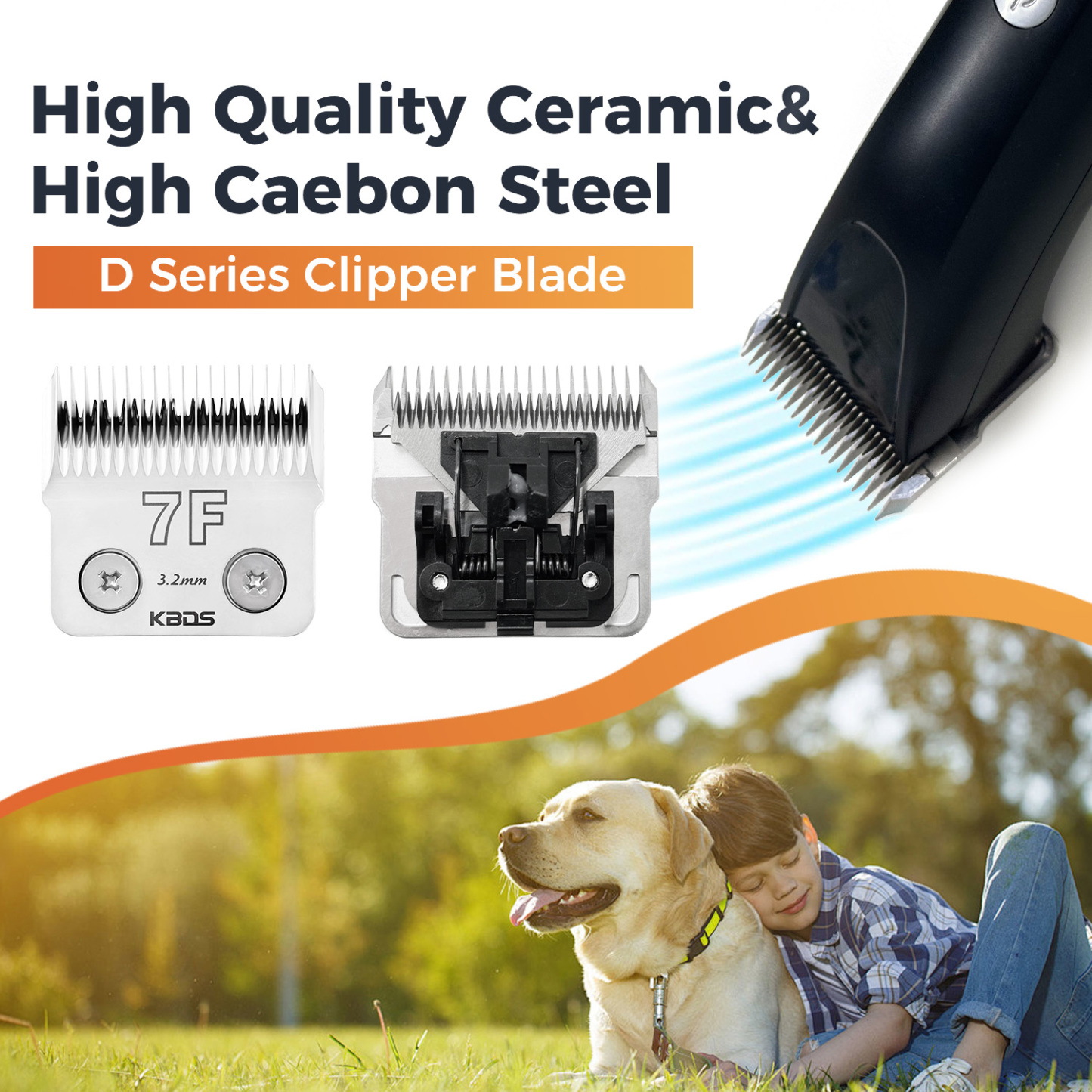 KBDS D Series 10# 1.5mm Dog Grooming Clipper Blade