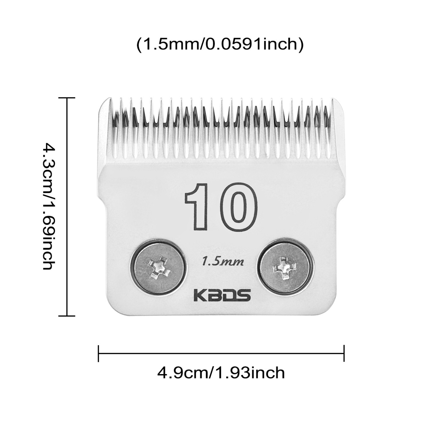 KBDS D Series 10# 1.5mm Dog Grooming Clipper Blade