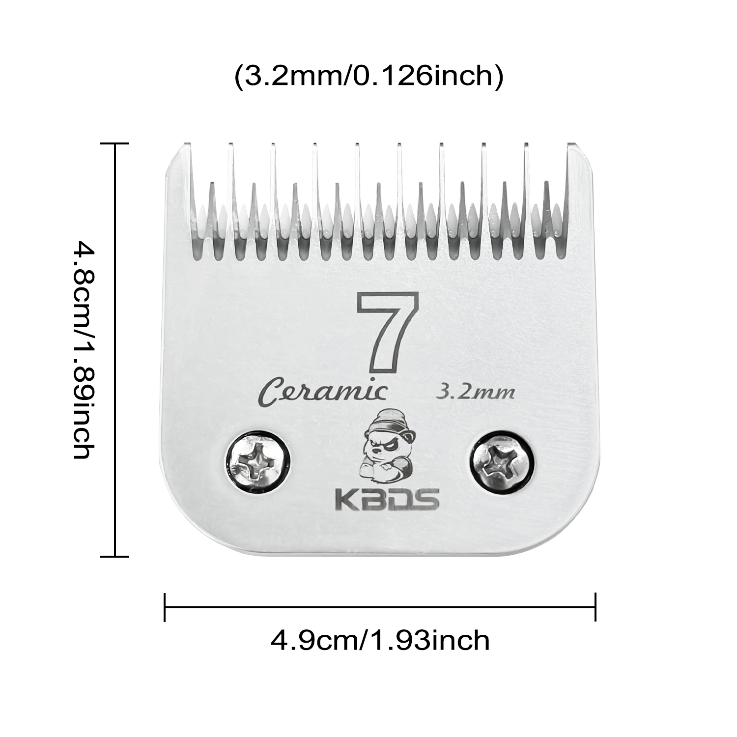 KBDS A Series 7 Skip Tooth Blades for Dog Grooming（1/8" - 3.2mm）