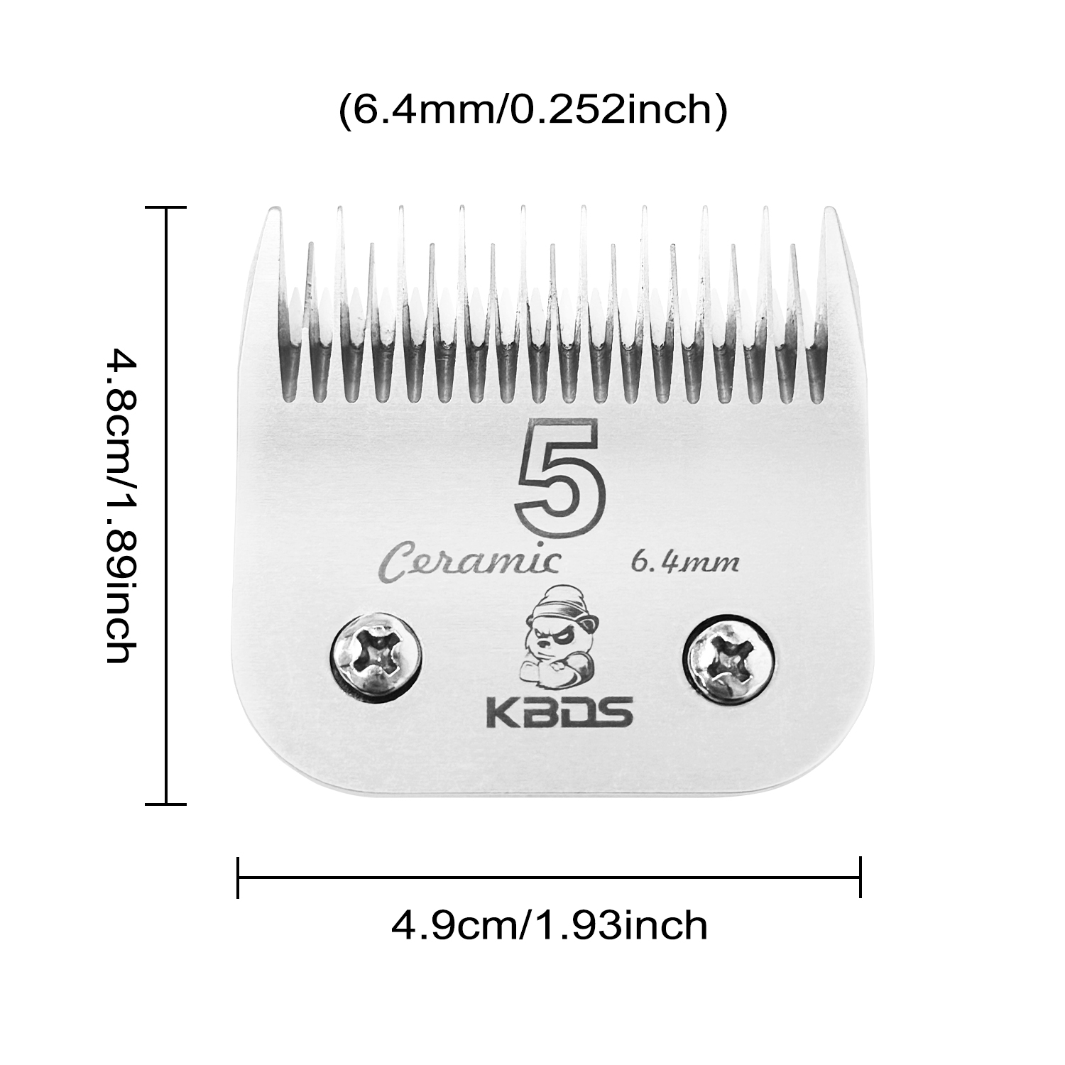 KBDS A Series 5 Skip Tooth Blades for Dog Grooming（1/4" - 6.4mm）