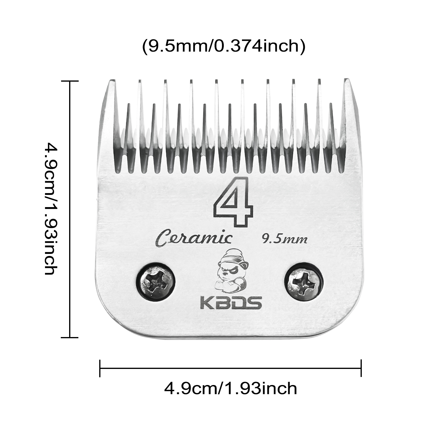 KBDS A Series 4 Skip Tooth Blades for Dog Grooming（3/8" - 9.5mm）