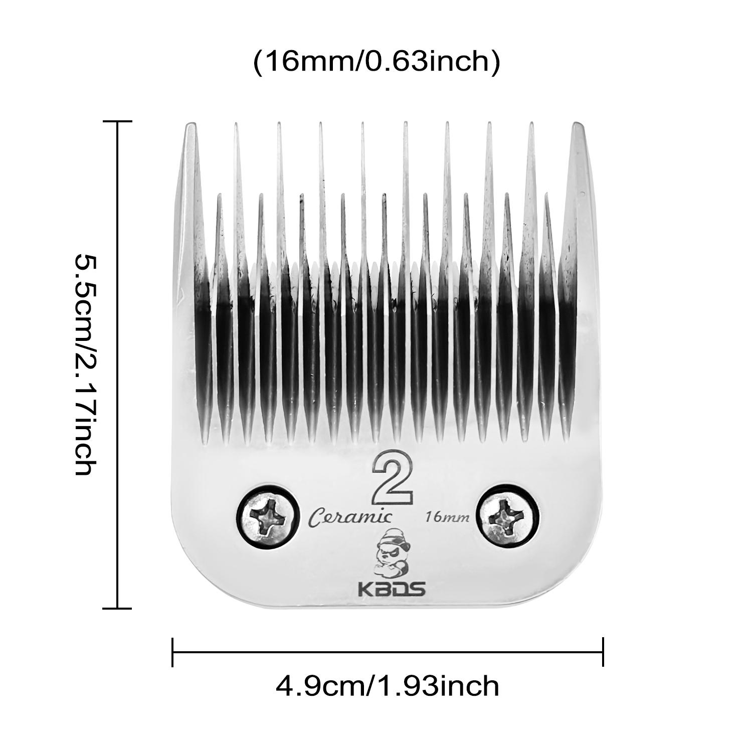 KBDS A Series 2 Skip Tooth Blades for Dog Grooming（5/8" - 16mm）