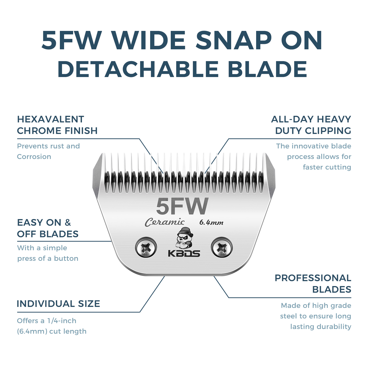KBDS Ceramic Wide 5FW 6.4mm Blade