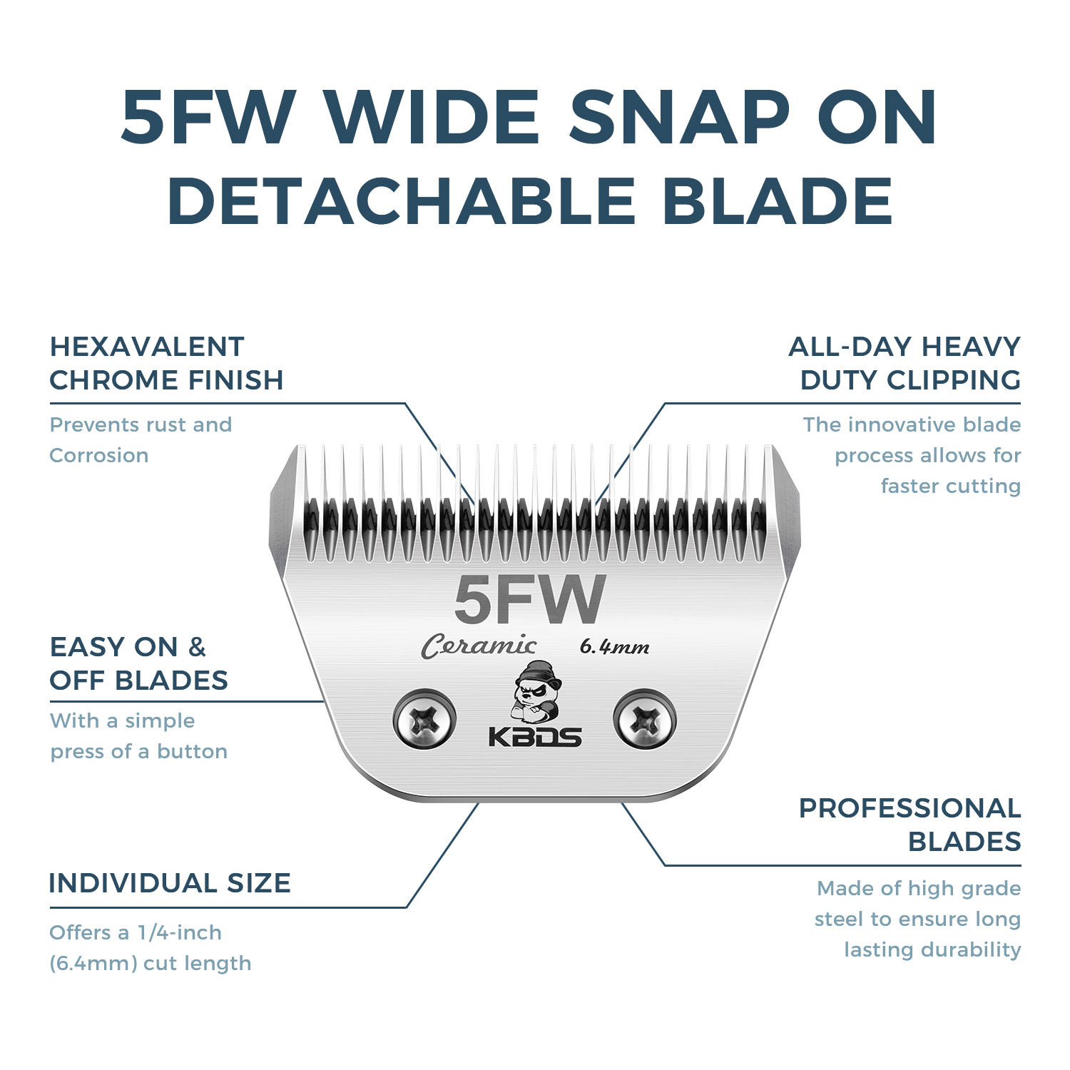 KBDS Ceramic Wide 5FW 6.4mm Blade