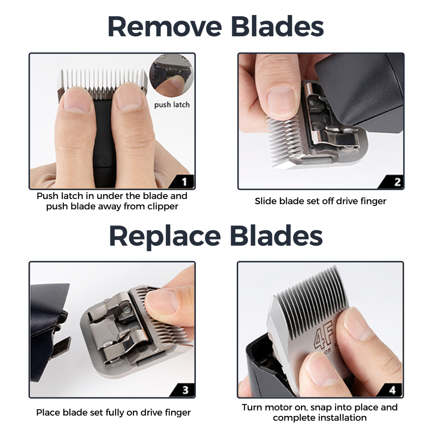 KBDS A Series 5 Skip Tooth Blades for Dog Grooming（1/4" - 6.4mm）