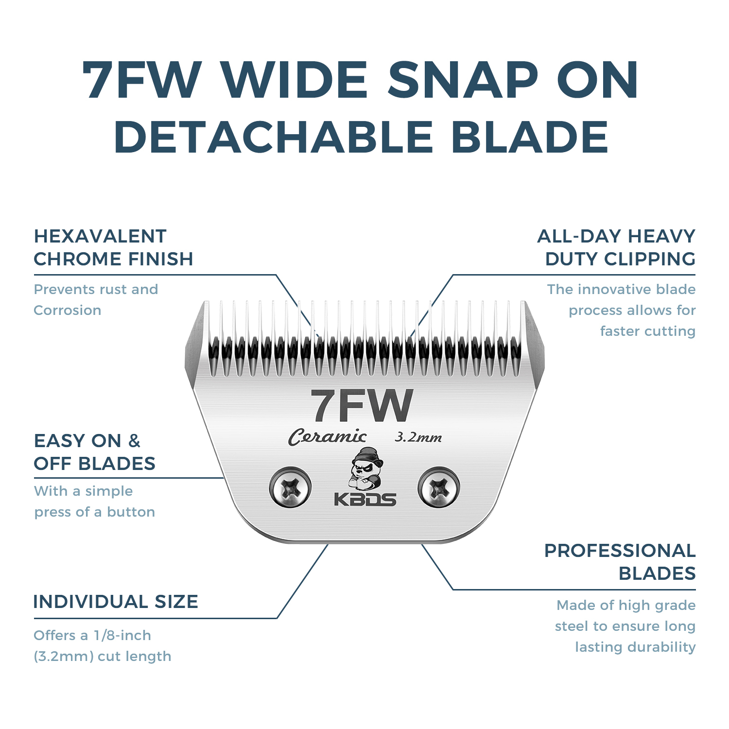 KBDS Ceramic Wide 7FW 3.2mm Blade