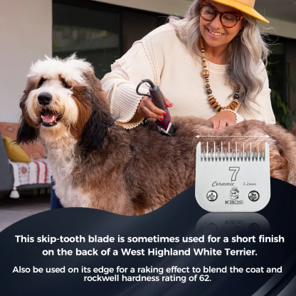 KBDS A Series 5 Skip Tooth Blades for Dog Grooming（1/4" - 6.4mm）