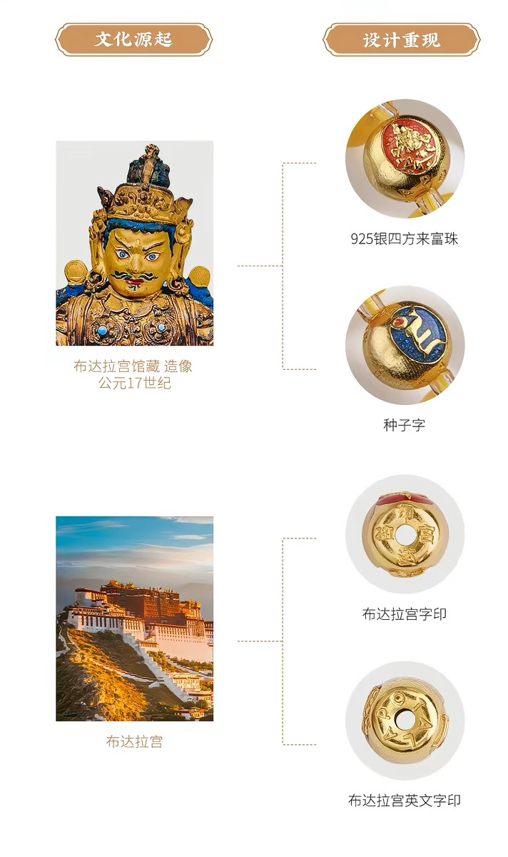 布達拉宮方糖蜜蠟多圈手串琥珀扎基拉姆9銀沉香女款手鍊