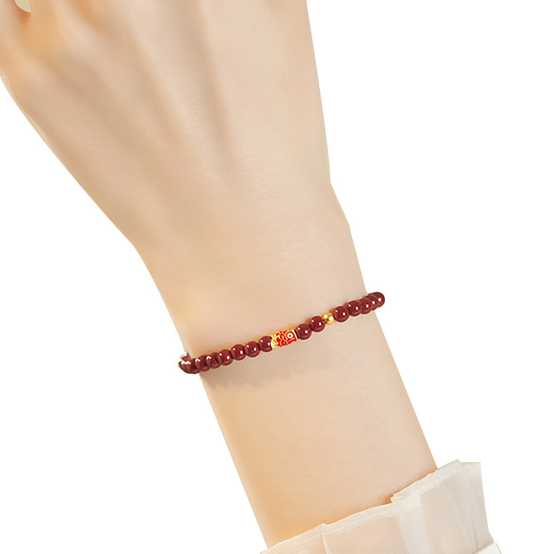 天选锦鲤手串朱砂手串女款龙年本命年