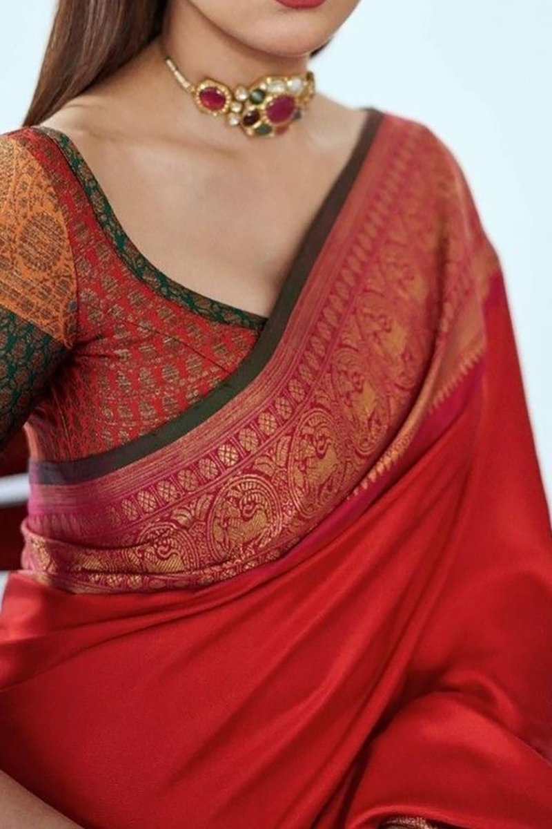 Aesthetic Look Silk saree with Blouse