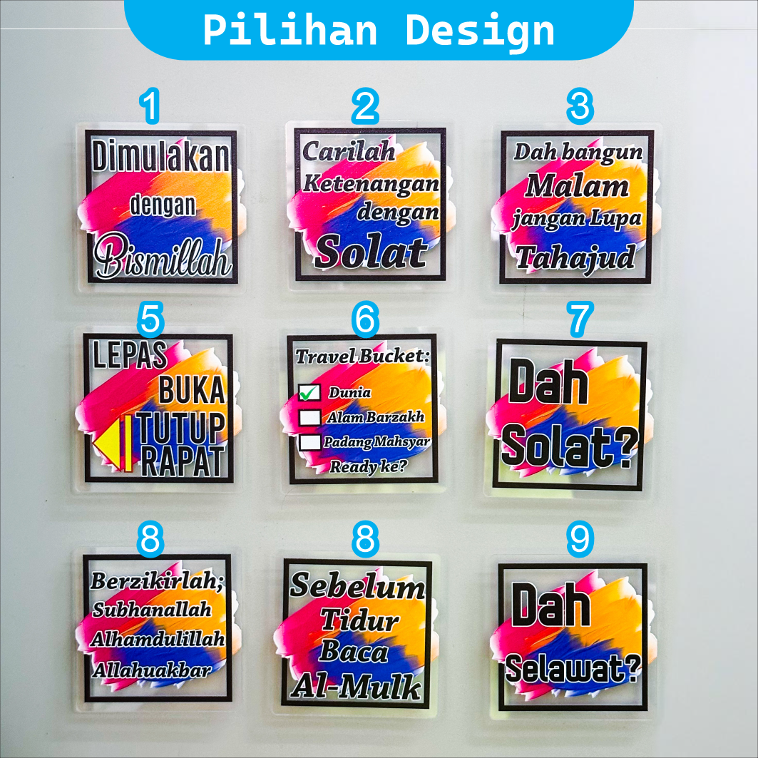 Motivasi Islamik Fridge Magnet Souvenir Gift Semangat