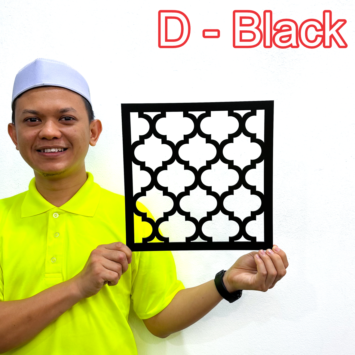 Kerawang Surau Decor 3D Khat Cantum