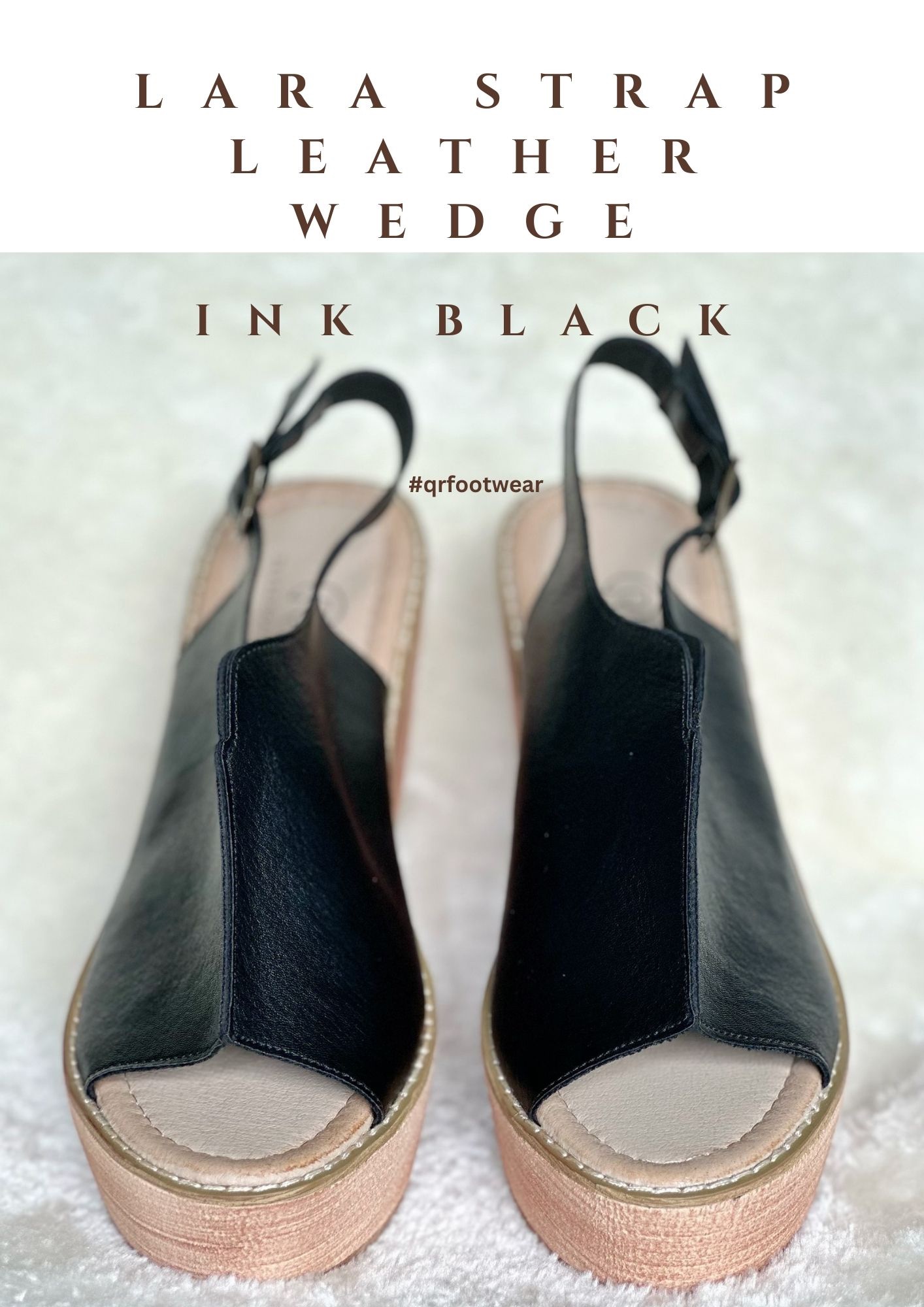 LARA STRAP Leather Wedge