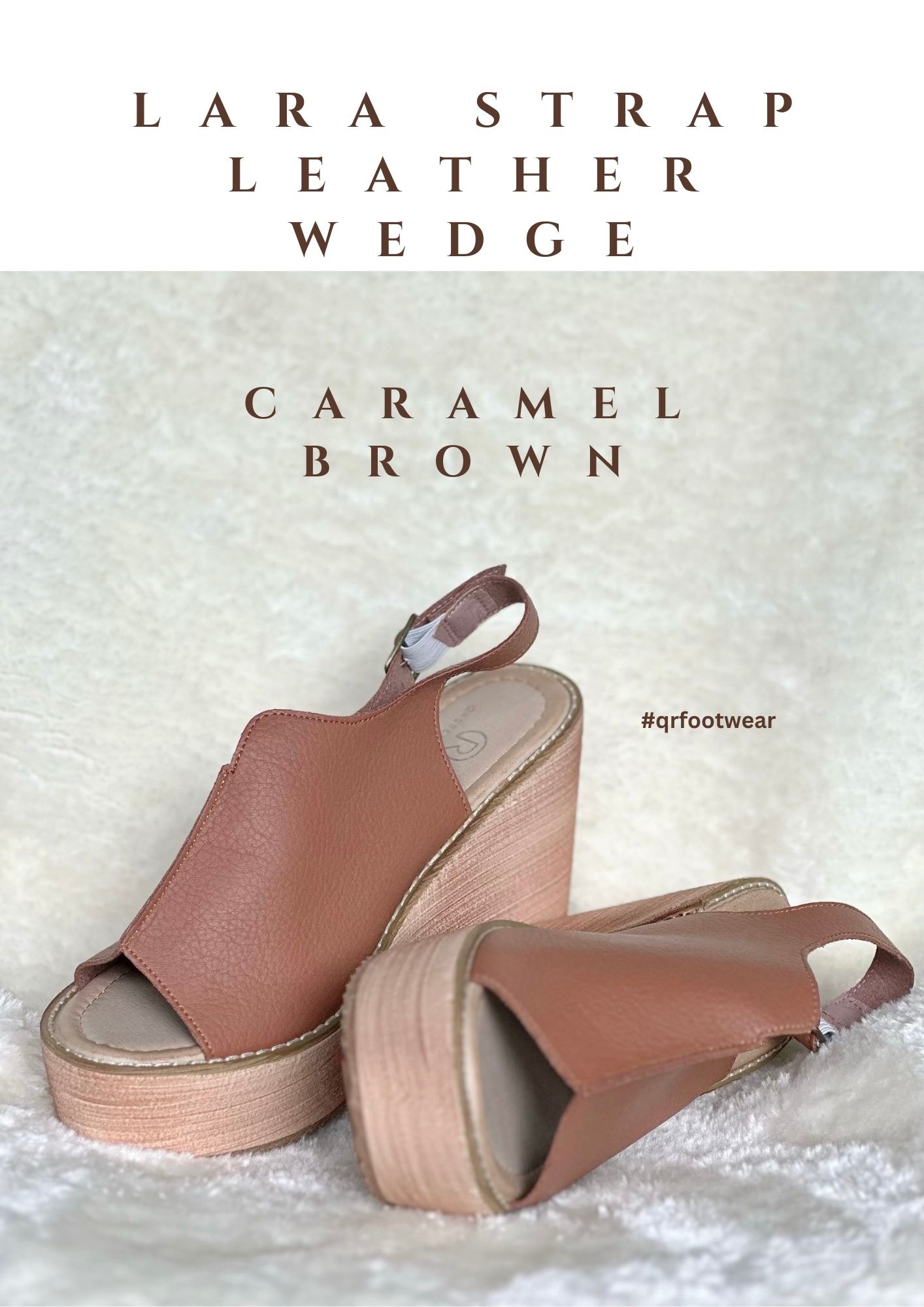 LARA STRAP Leather Wedge