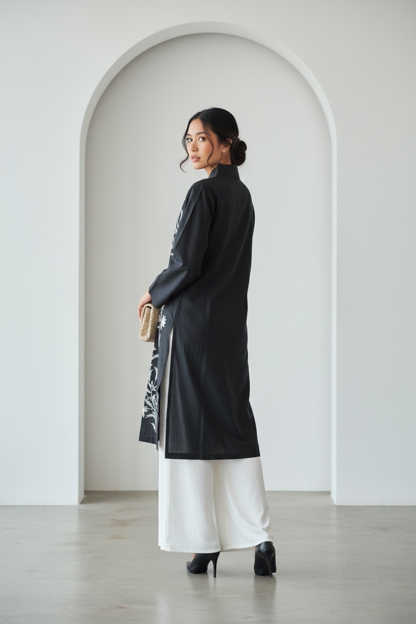 LIORA Embroidery Long Top