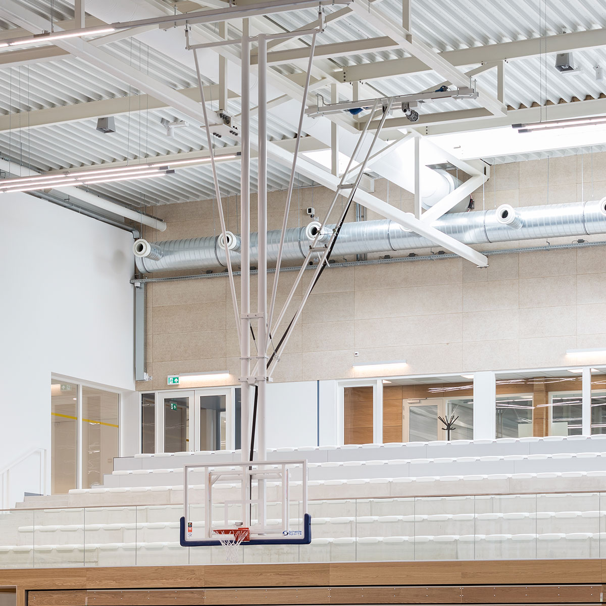 Roof mounted basketball backstops / Pair