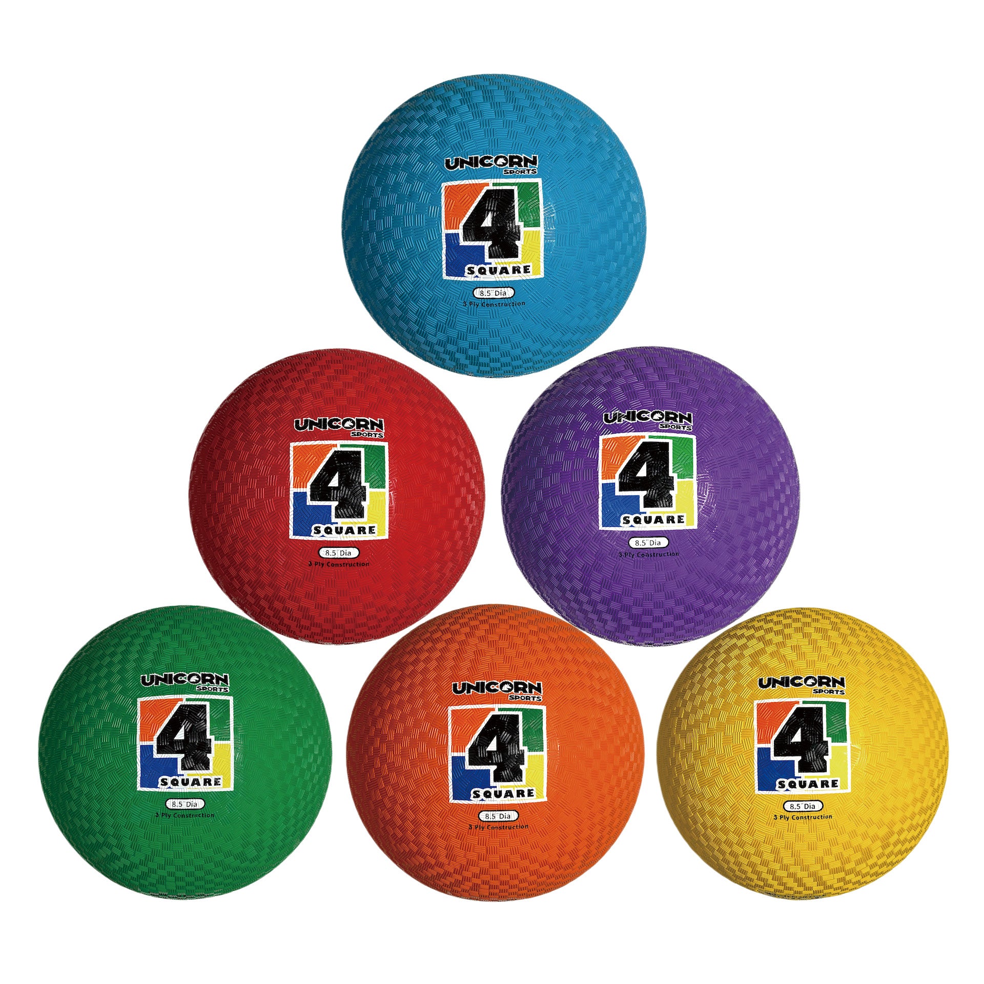Rainbow UltraPlay 4-Square Balls - 8.5‘’