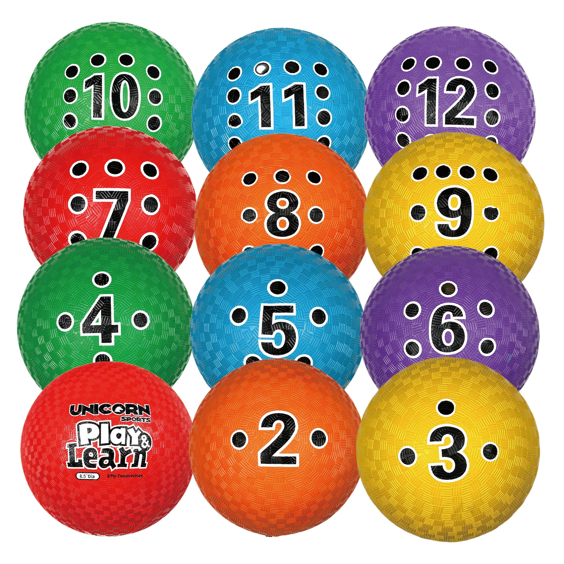 Rainbow Play & Learn Numbered Playground Balls