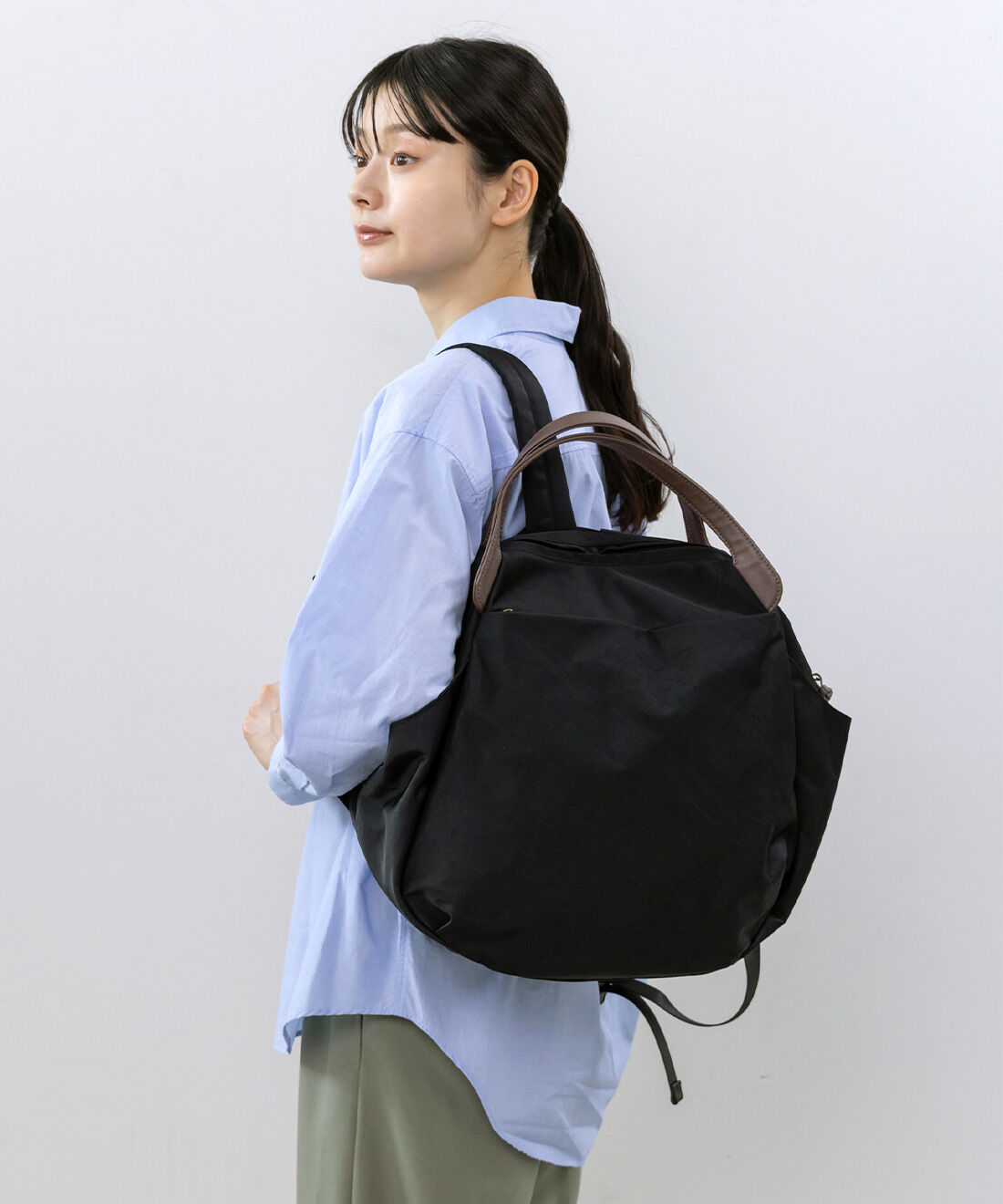 BC1｜Water Repellent 2-Way Boston Backpack - Black (W48xH37xD13.5cm, 670g)