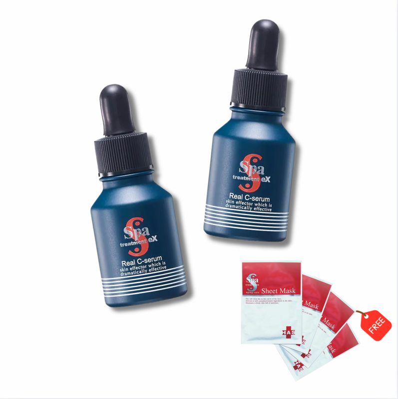 CS2 | Real C Serum (2×18ml)[Free:Has Sheet Mask (4 Pieces, Value:$31)]
