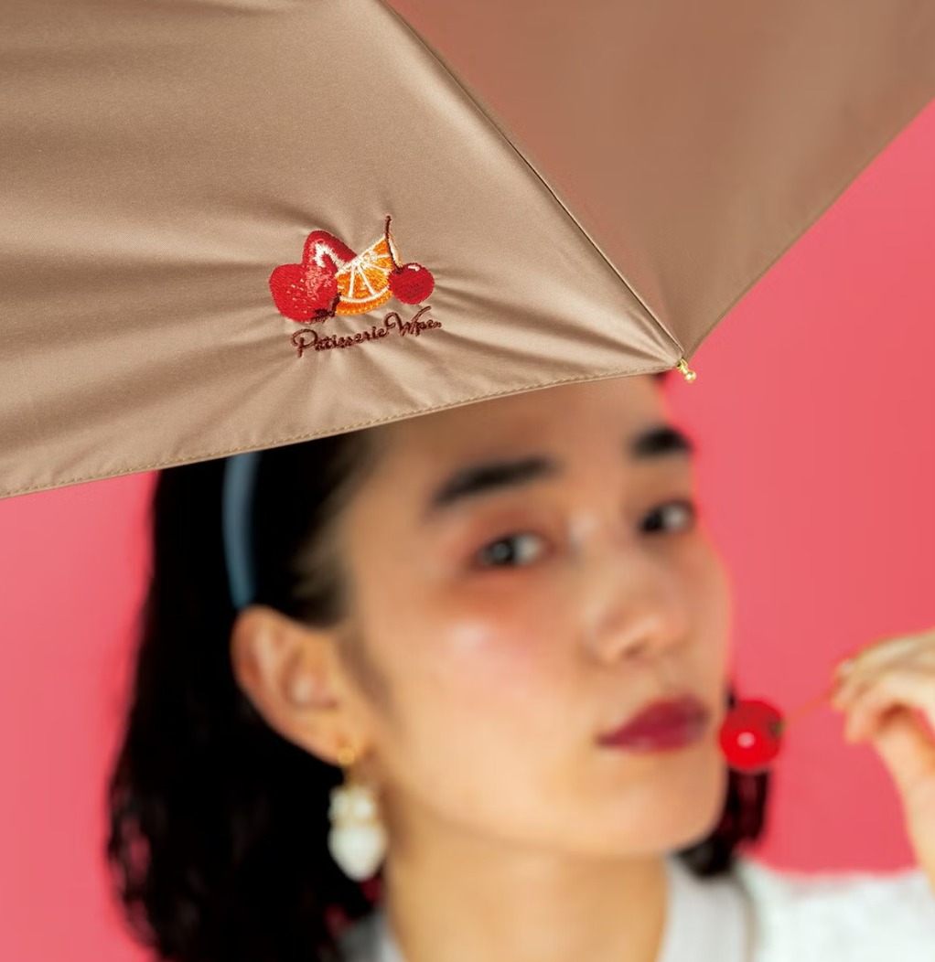 S3｜【CAKE】UPF50+・100%UV CUT・COOLING Foldable Parasol — White (Dia:91cm) (265g)