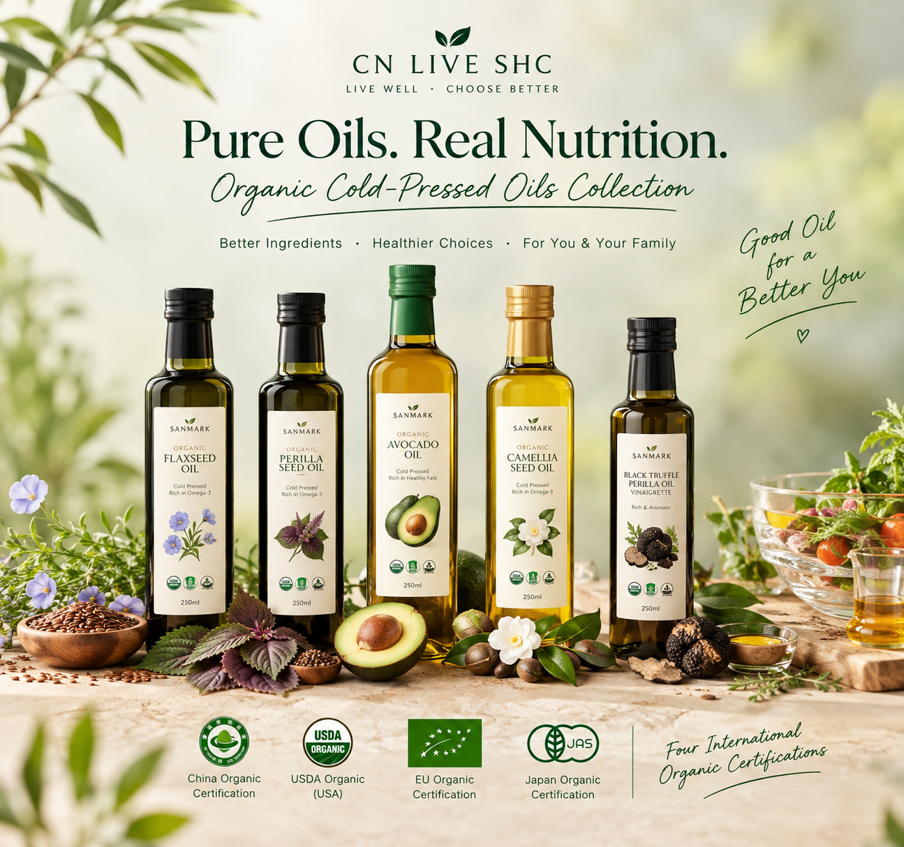 1310 Four Countries Organic Certificated Premium Oil