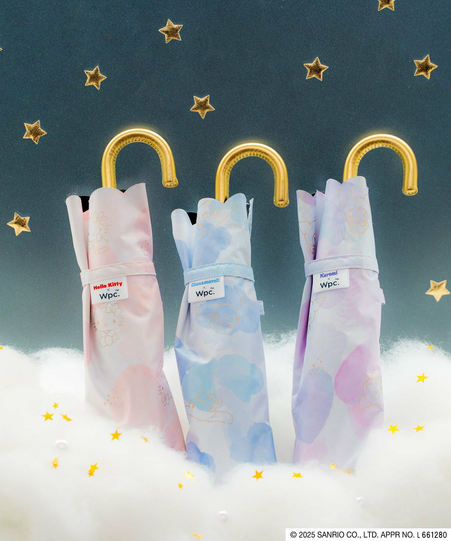 S2｜【SANRIO】UPF50+・100%UV CUT・COOLING Foldable Parasol — Hello Kitty (Dia:88cm) (205g)