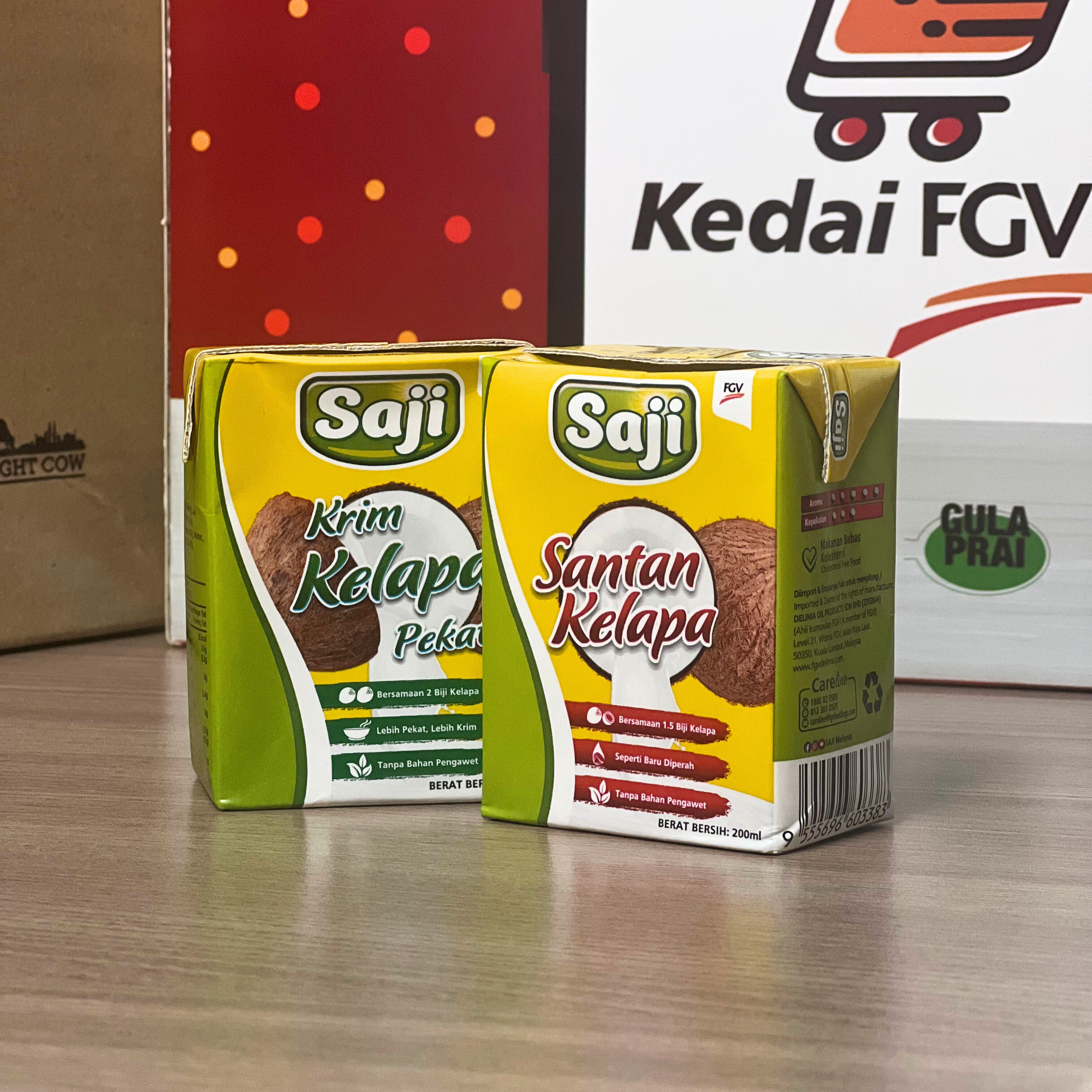 SAJI Santan Kelapa / Krim Kelapa (200ml & 1L)