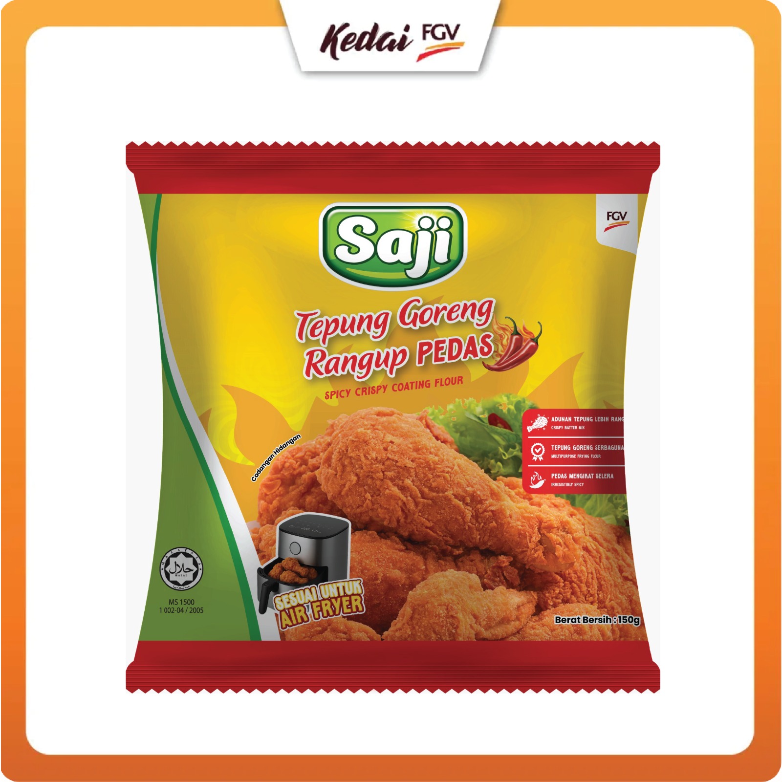 TEPUNG GORENG RANGUP (PEDAS/ ASLI)( 150G / 900G)