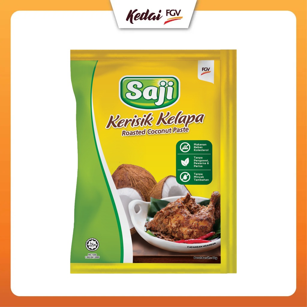 Saji Kerisik Kelapa–Roasted Coconut Paste (40g)