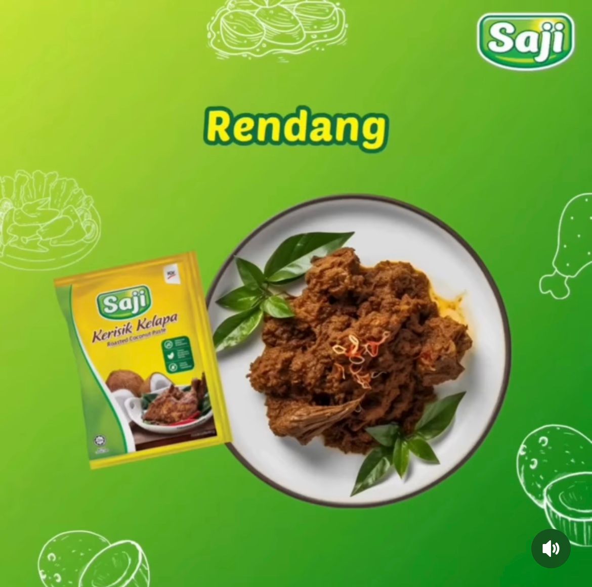 Saji Kerisik Kelapa–Roasted Coconut Paste (40g)