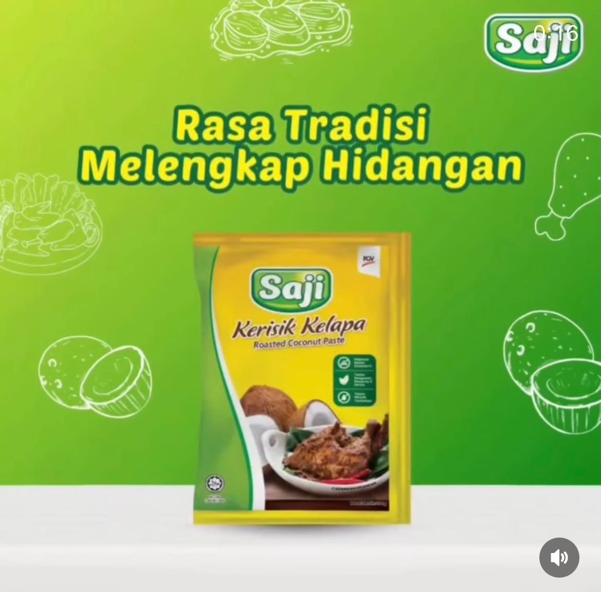 Saji Kerisik Kelapa–Roasted Coconut Paste (40g)