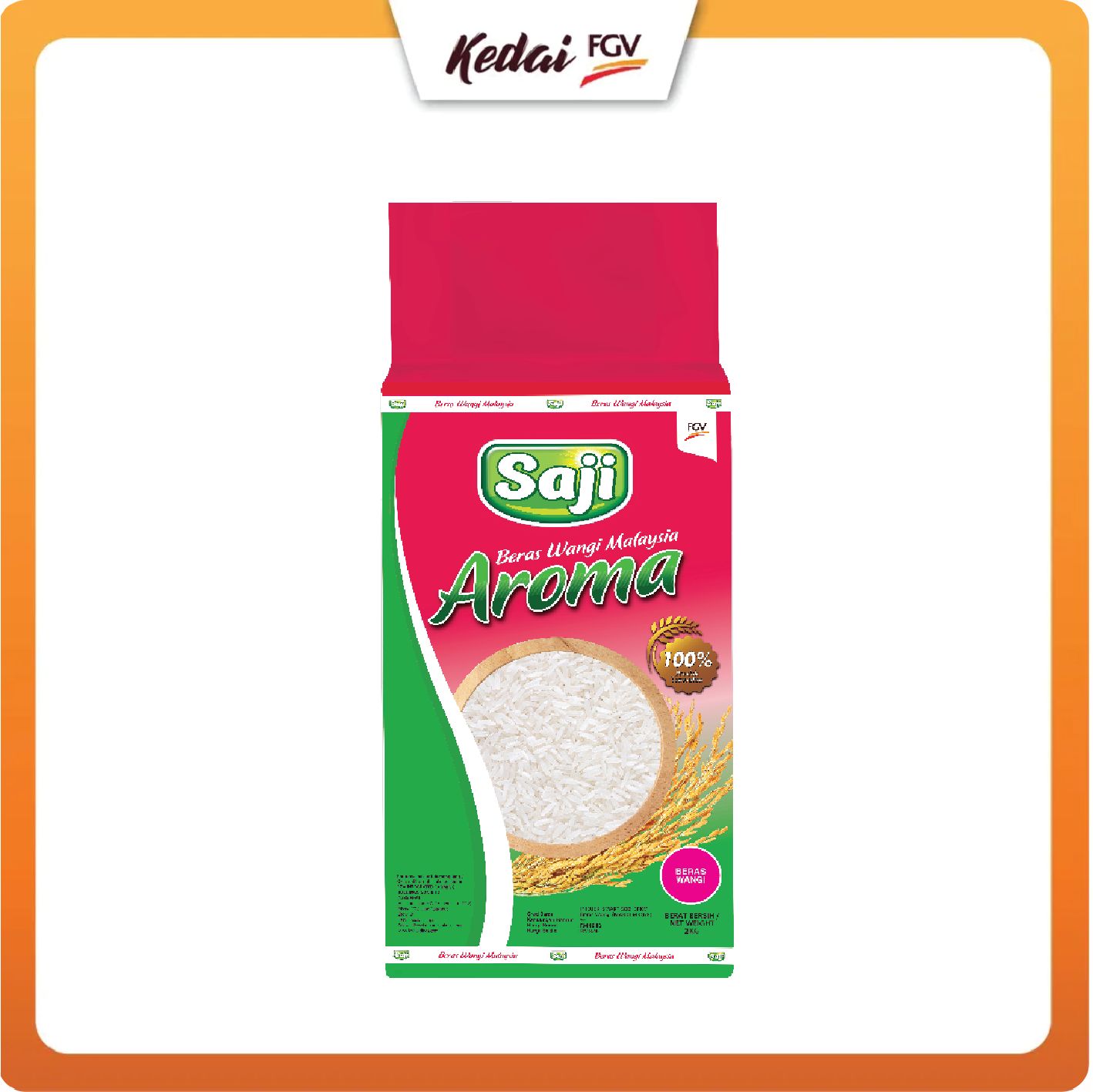 SAJI AROMA BERAS WANGI MALAYSIA (2KG)