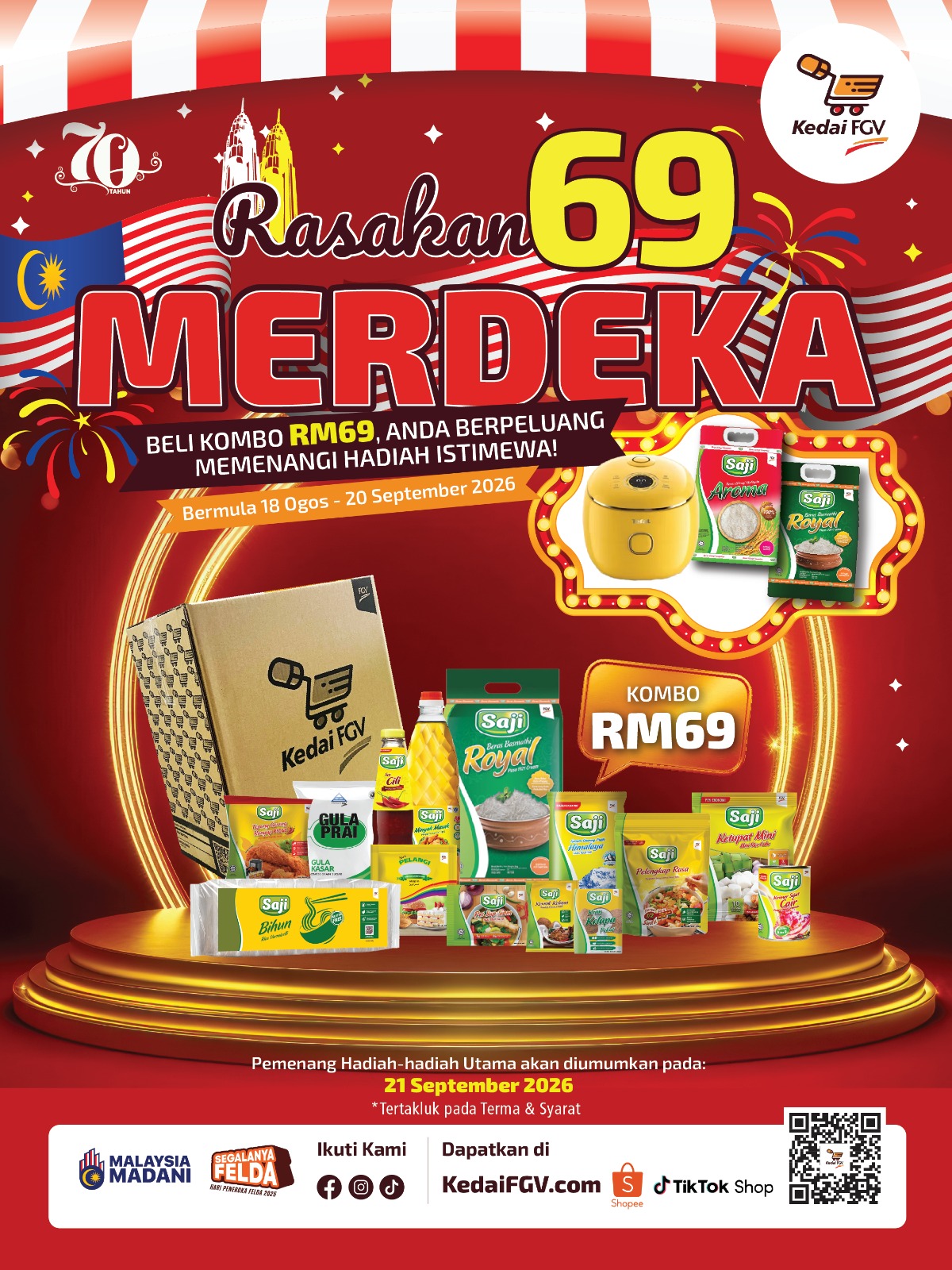 RASAKAN 69 MERDEKA BERSAMA KOMBO KEDAI FGV!