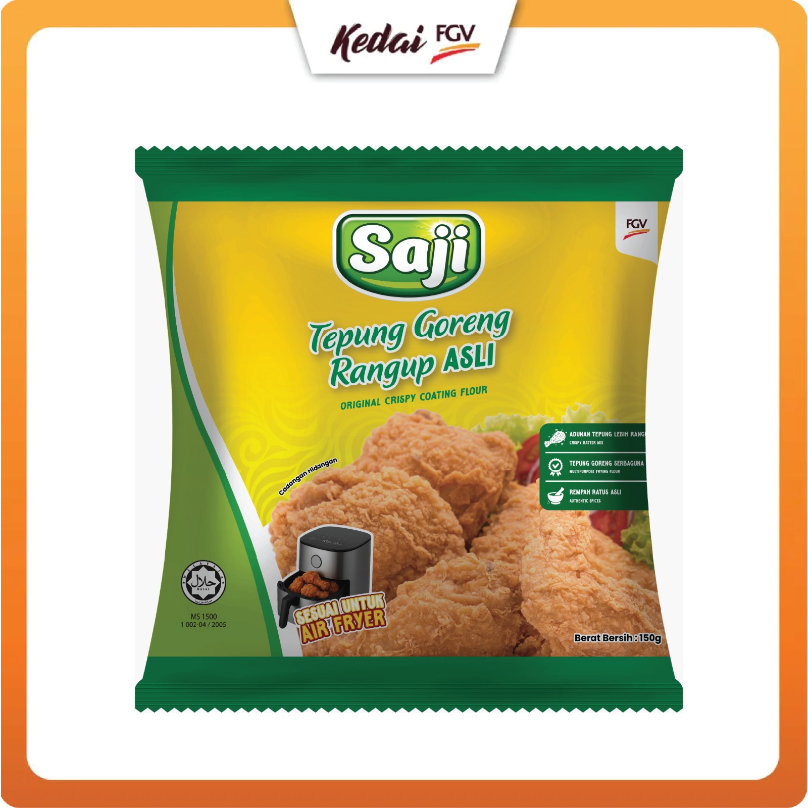 TEPUNG GORENG RANGUP (PEDAS/ ASLI)( 150G / 900G)