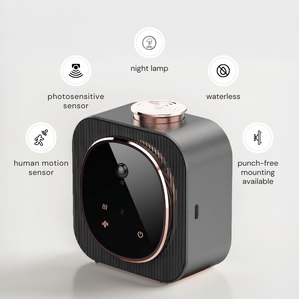 Omessence Smart AI Night Lamp Aroma Diffuser (Black)