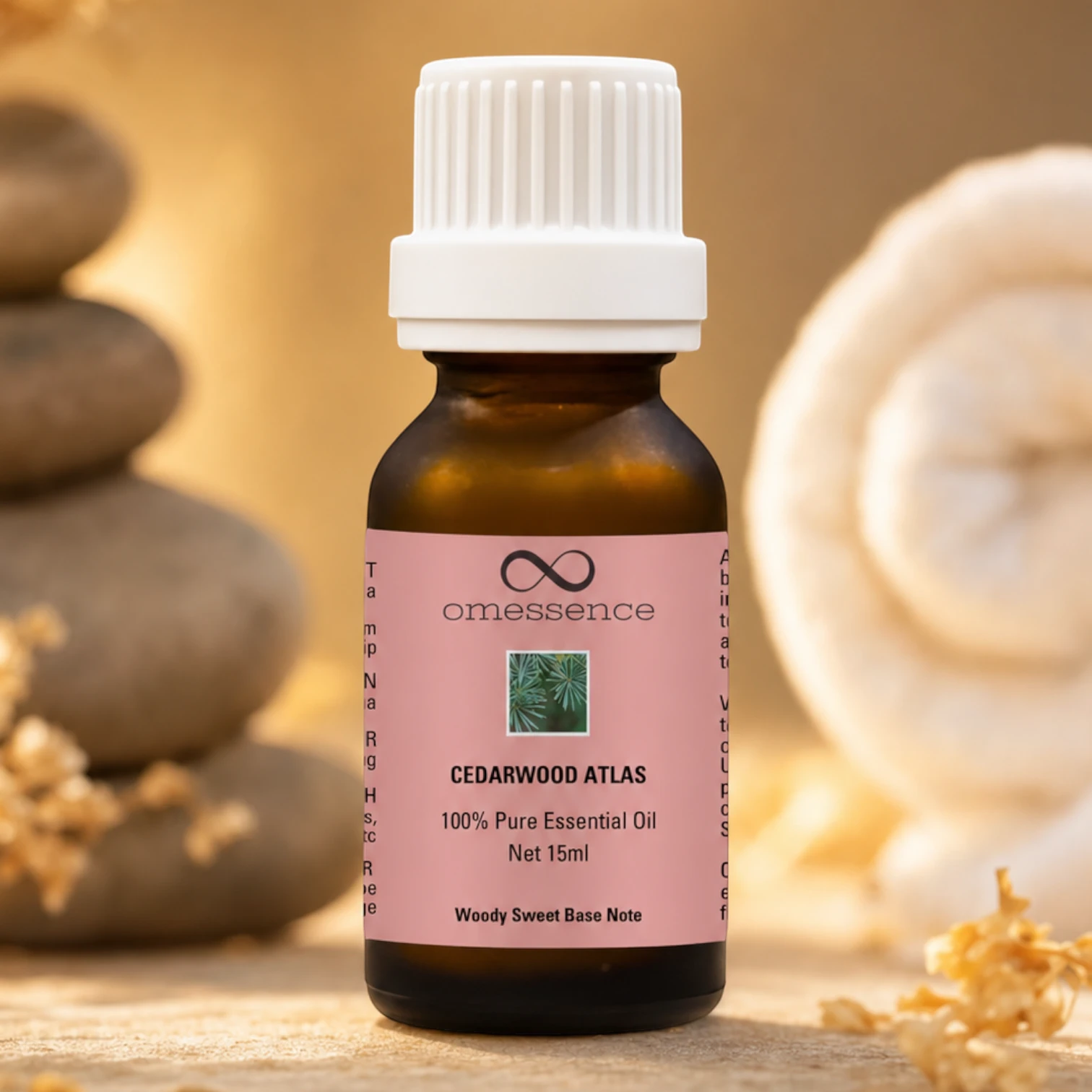 Omessence Cedarwood Oil Atlas Pure Essential Oil 15ml
