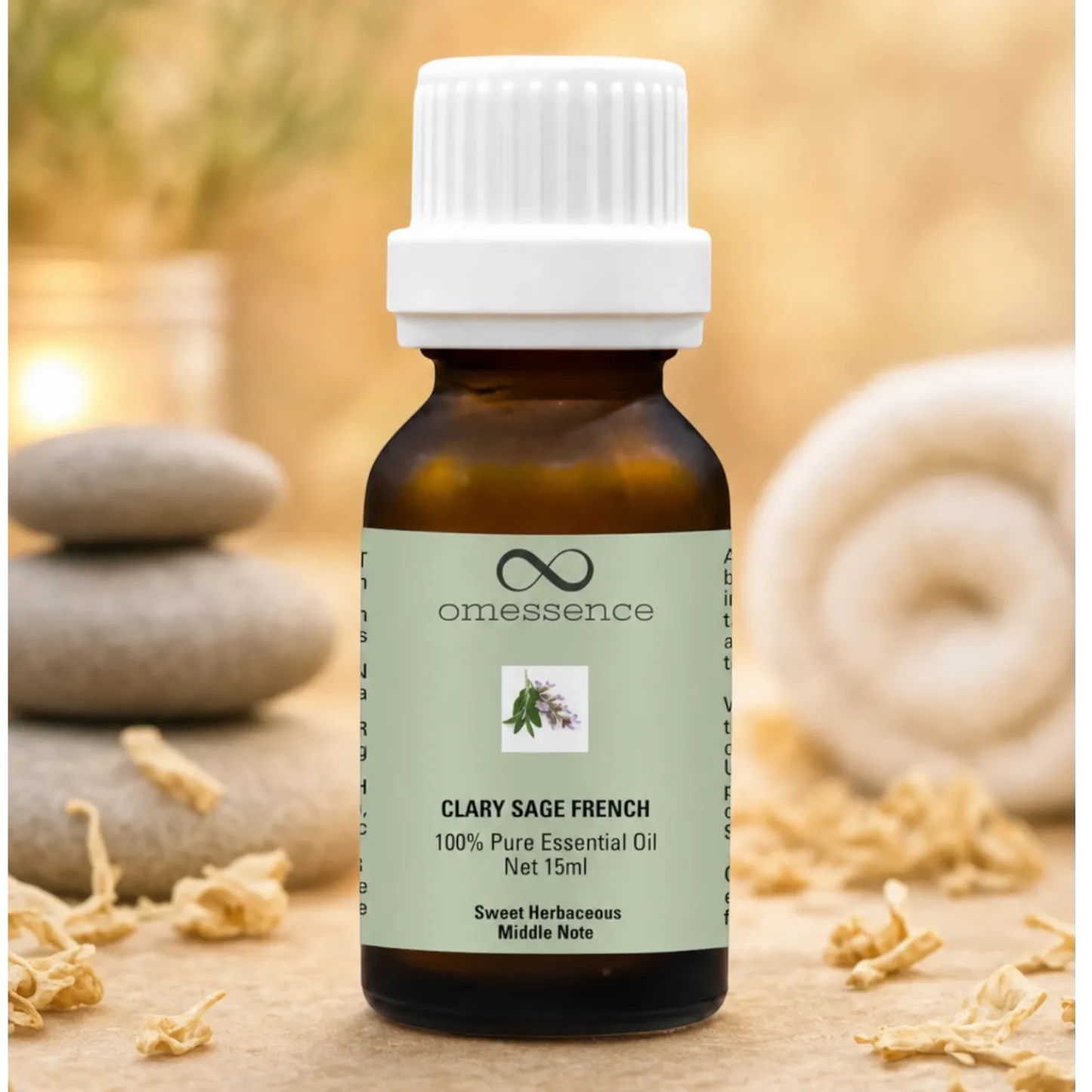 Omessence Clary Sage French Pure Essential Oil 15ml