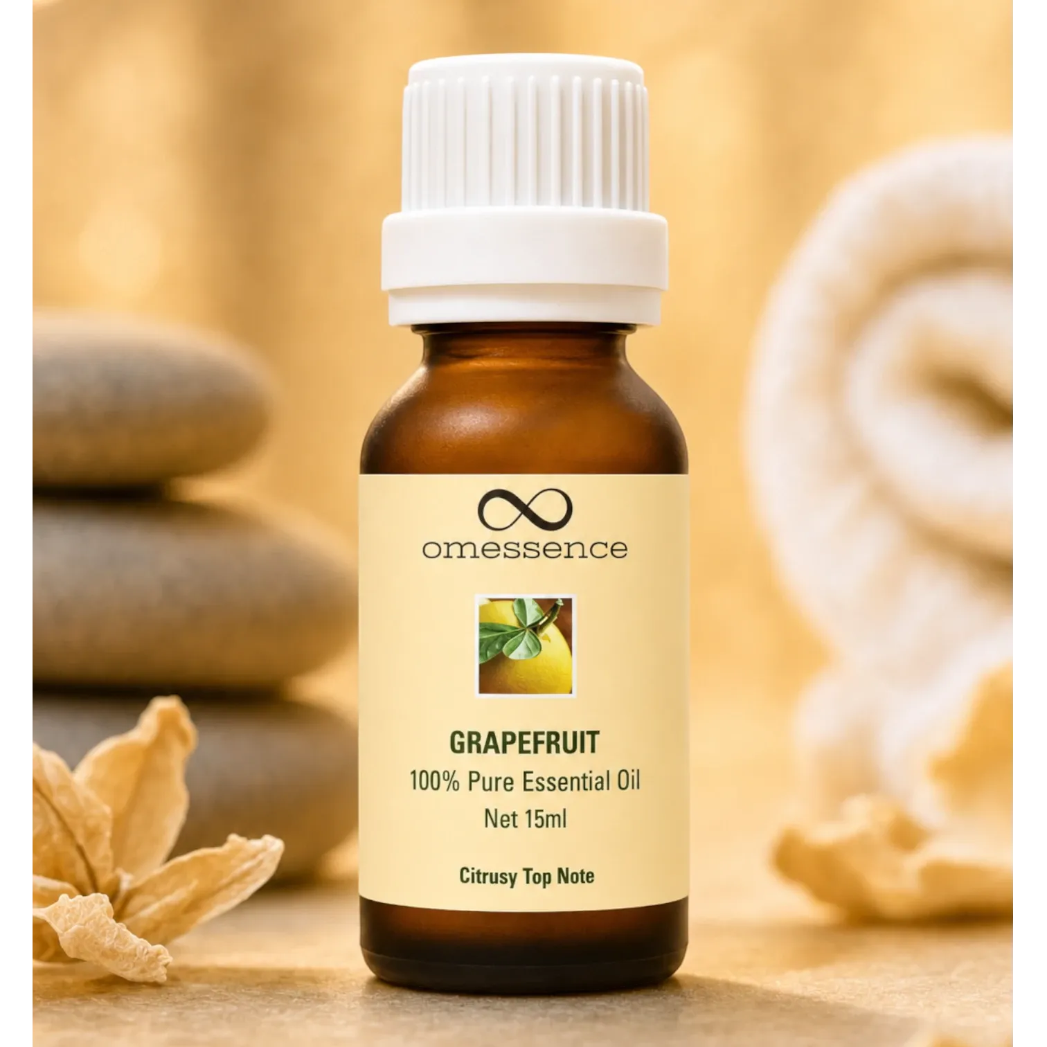Omessence Grapefruit Cold Pressed Pure Essential Oil 15ml