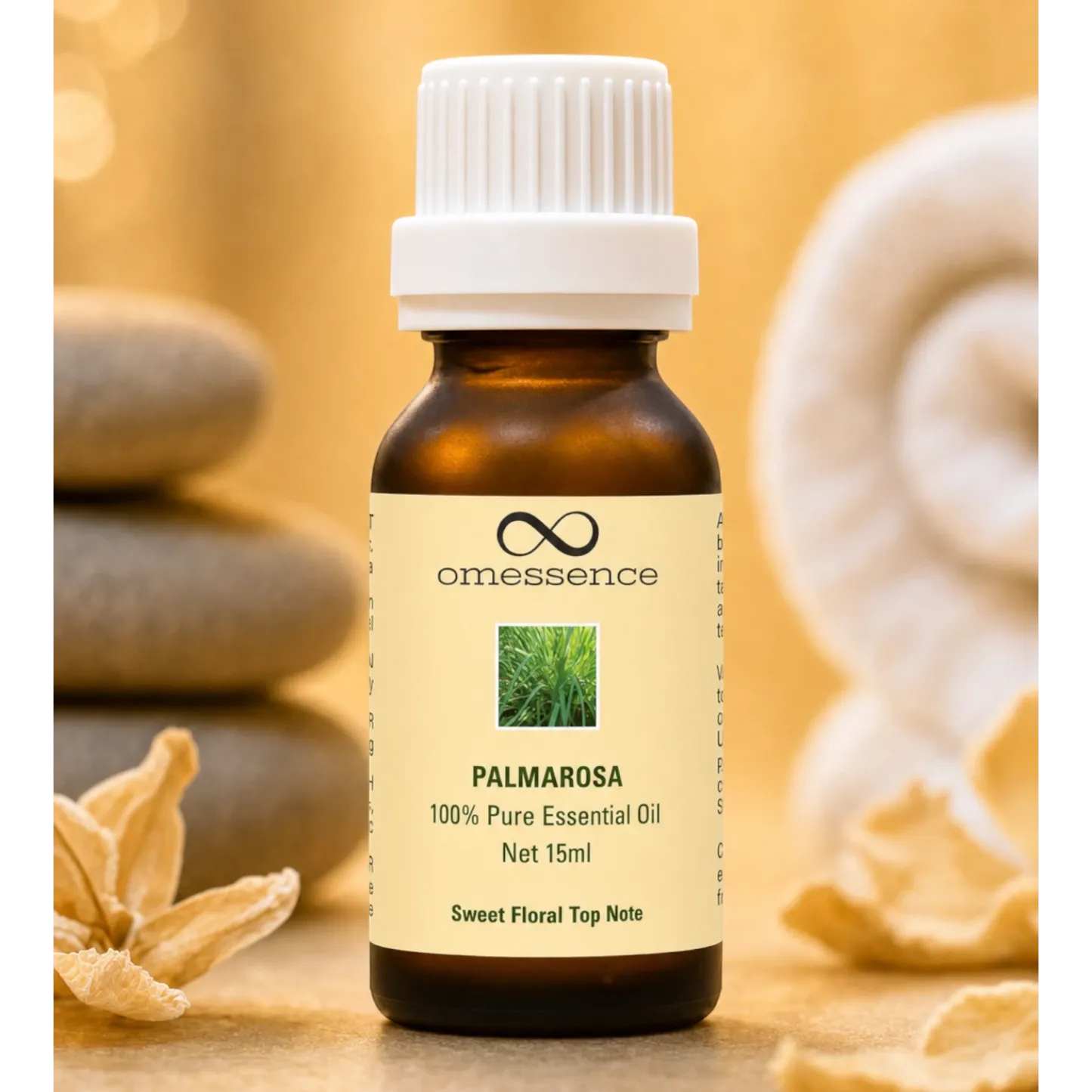 Omessence Palmarosa Organic Pure Essential Oil 15ml