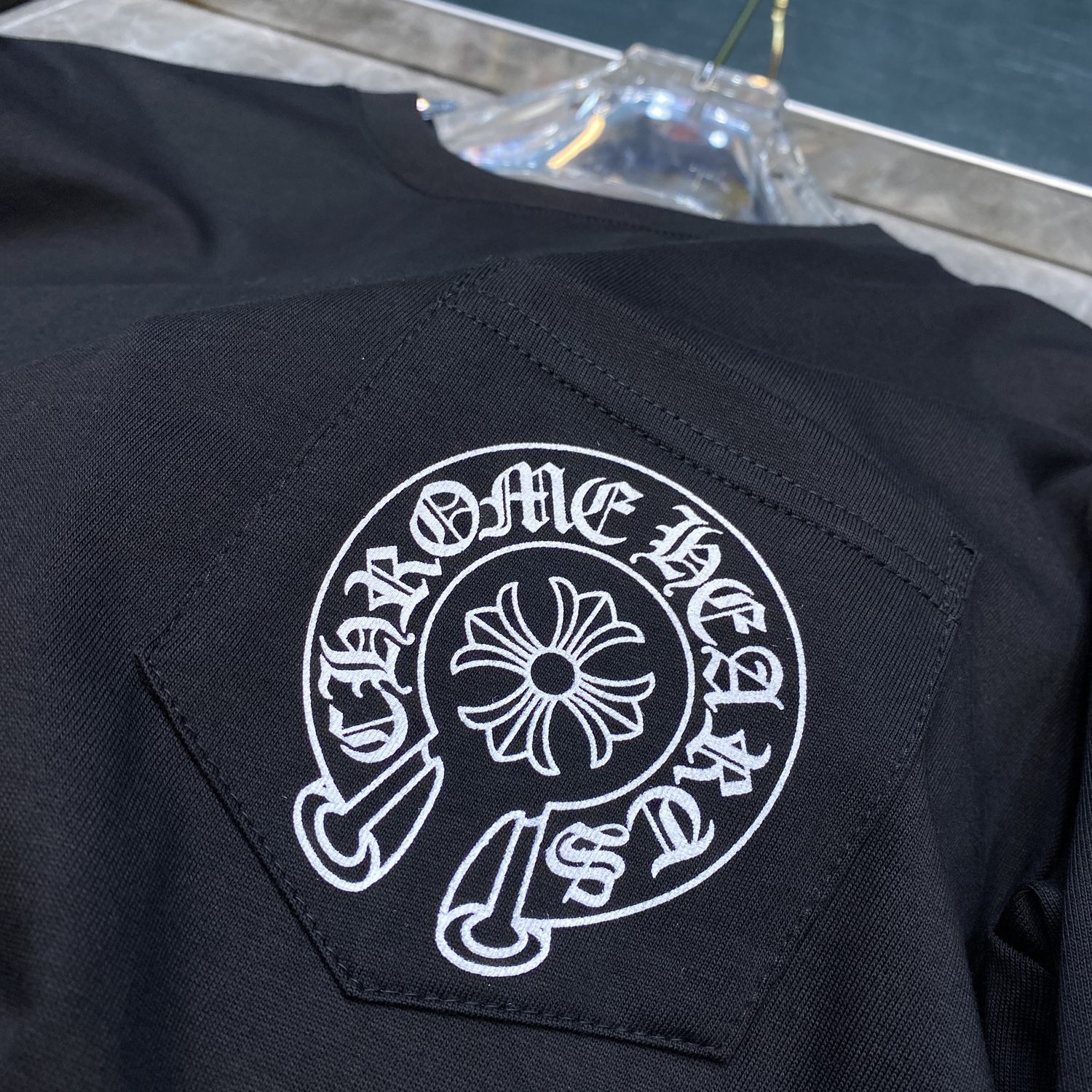 クロムハーツ   長袖 Tシャツ サンスクリット ロンT クルーネック シンプル ファッション ゆったり トップス