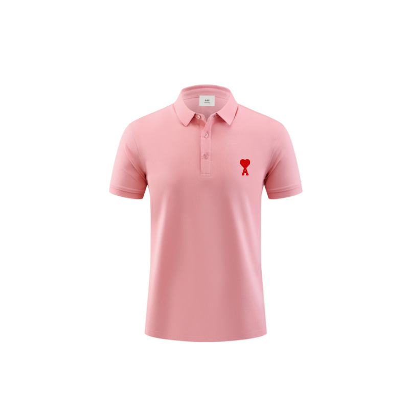 アミ・パリス Heart Logo Organic Cotton Polo Shirt 7色兼用 男女兼用 レディース メンズ