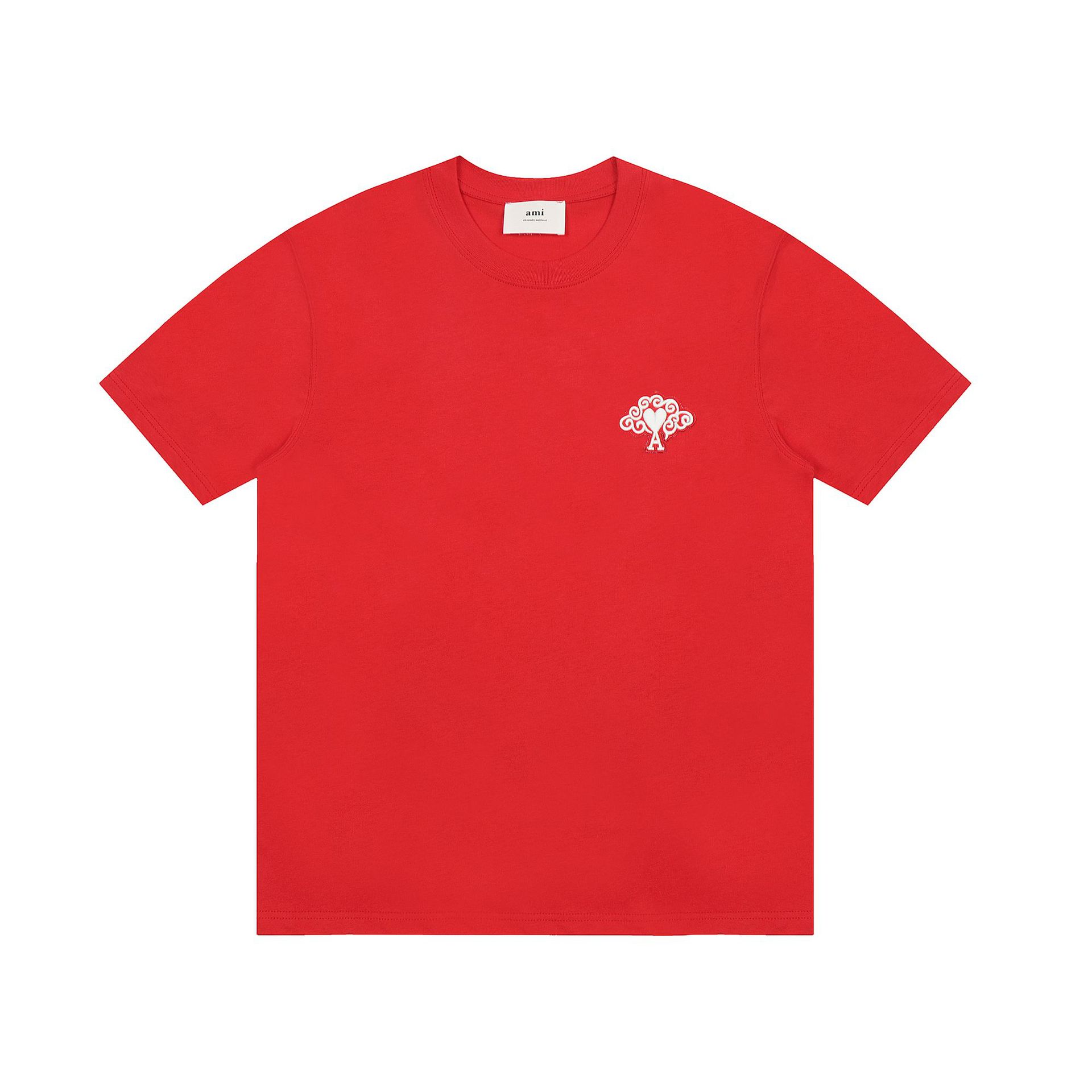 アミ・パリス ロゴプリントオーガニックコットン半袖Tシャツ