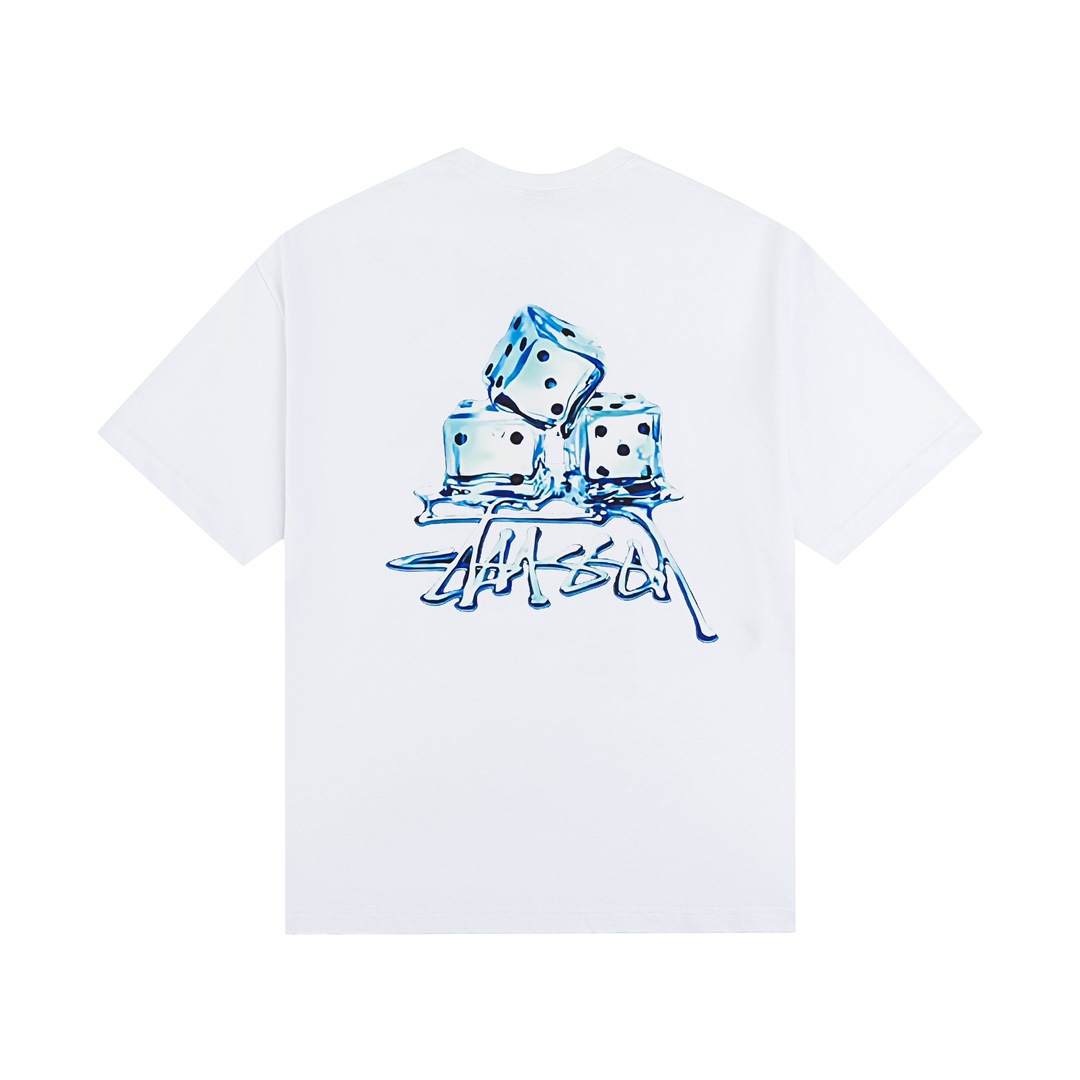 Stussy ステューシー  動きやすいカジュアル半袖Tシャツ 2色兼用 男女兼用 レディース メンズ 666