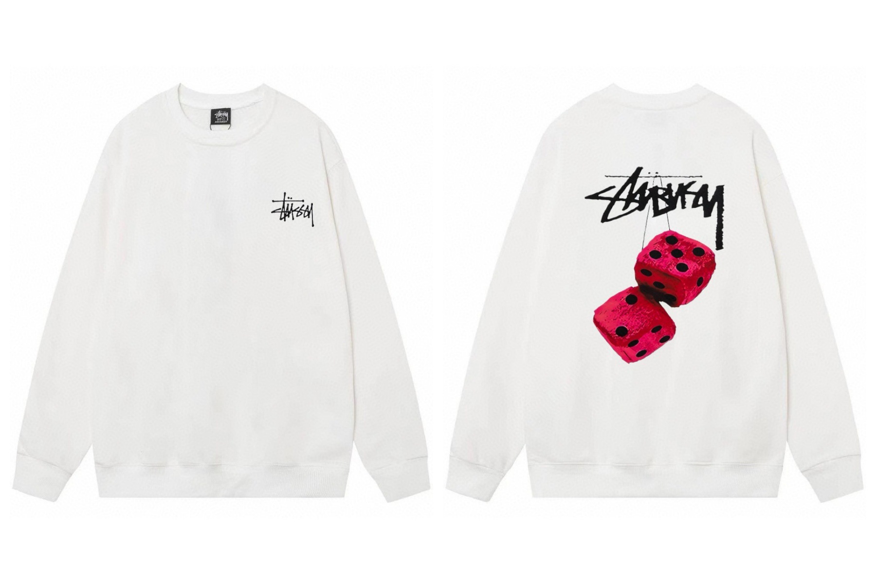 Stussy ステューシー  リラックスフィットのスウェットシャツ 3色兼用 男女兼用 レディース メンズ 105