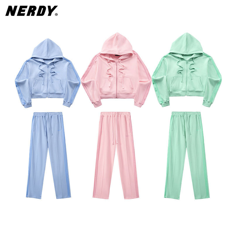 ノルディ 3色兼用 男女兼用 レディース メンズ セットアップ ロゴテープ ジャージ上下 トップス パンツ