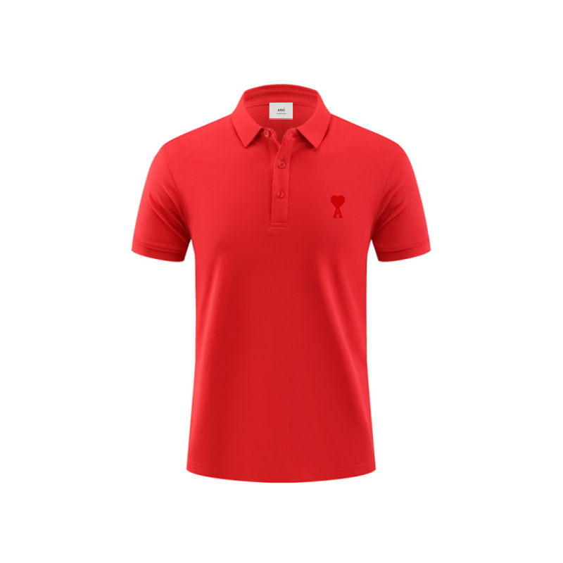 アミ・パリス Heart Logo Organic Cotton Polo Shirt 7色兼用 男女兼用 レディース メンズ