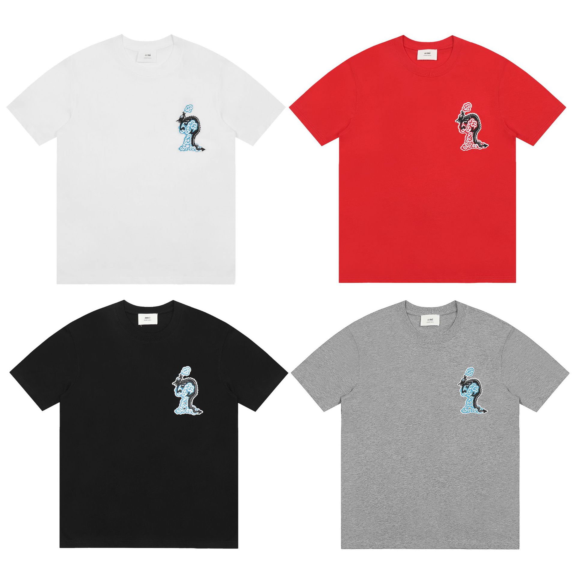 アミ・パリス  半袖Tシャツ　ユニセックス 12色兼用 男女兼用 レディース メンズ